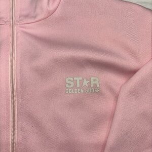 Golden Goose Pink Zip-Up Hoodie.